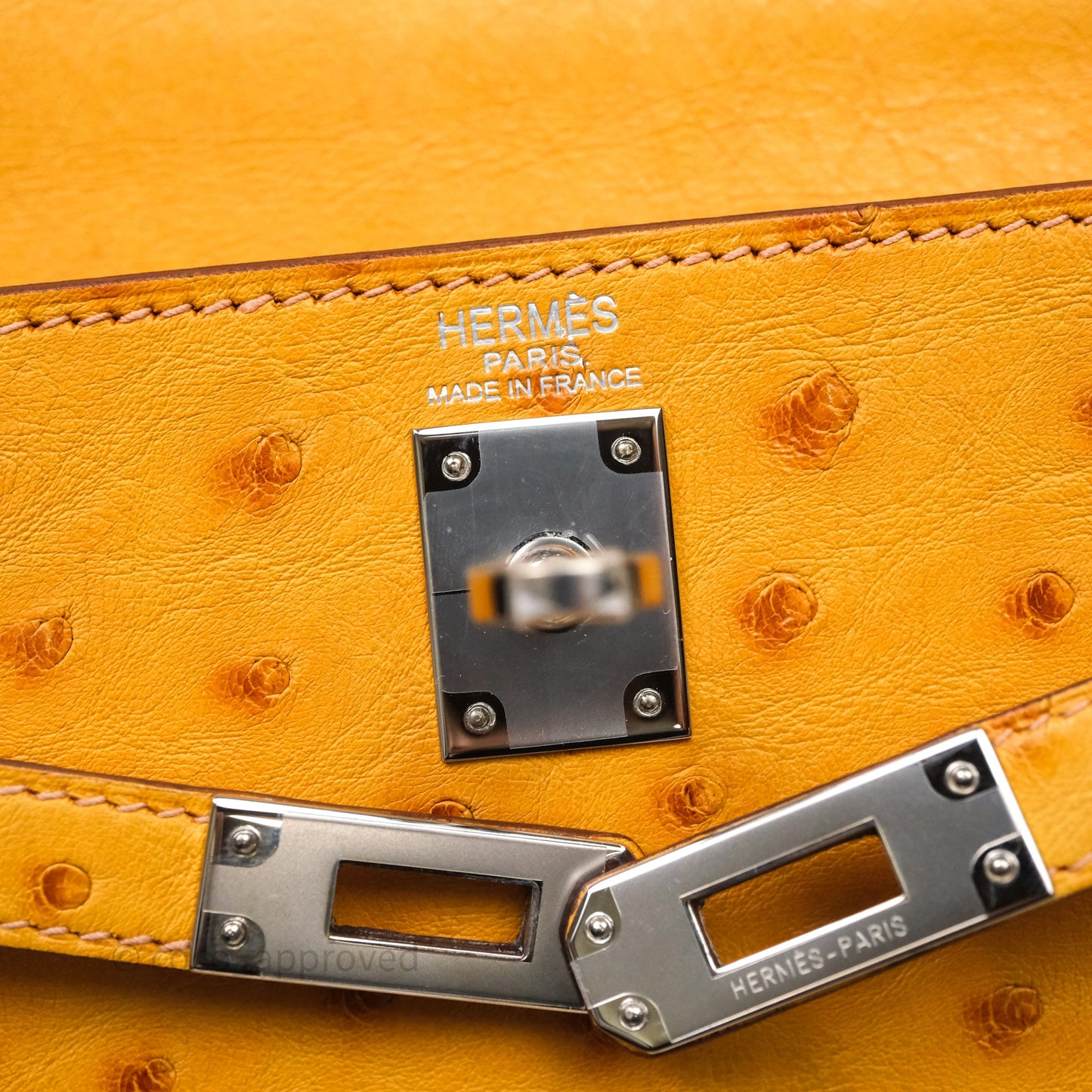 Hermès Kelly 25 Sable Ostrich Palladium Hardware