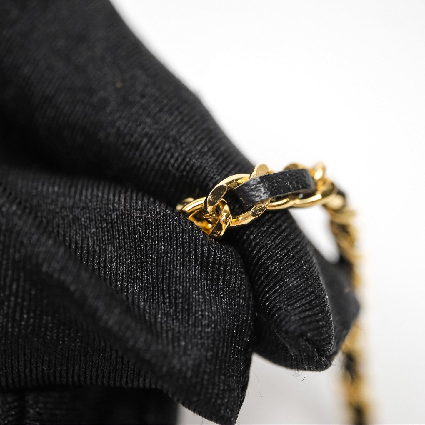 Chanel CC Crystals Woven Choker Gold Tone 23A