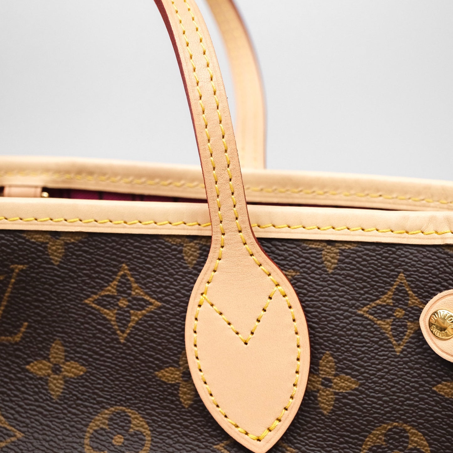 Louis Vuitton Neverfull PM Tote Bag Monogram Canvas Fuchsia