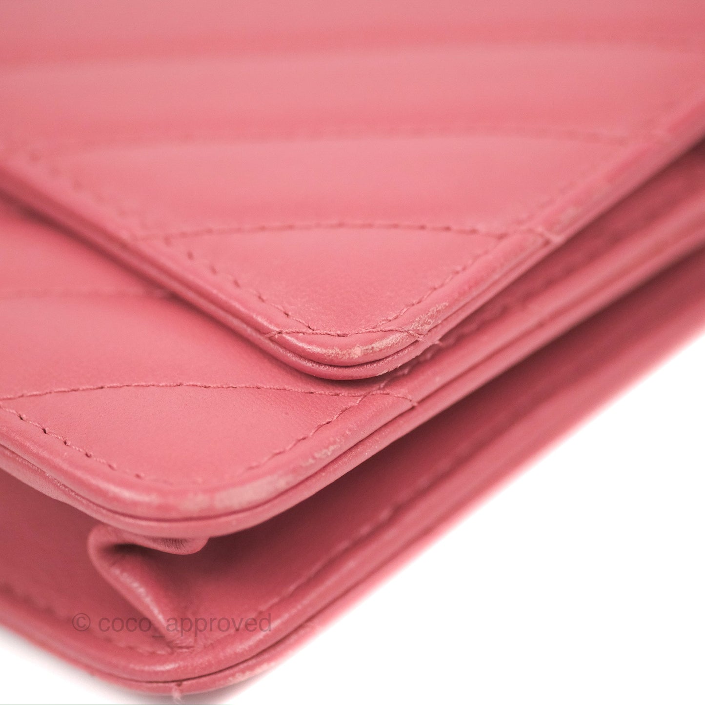 Chanel Trendy CC WOC Chevron Pink Lambskin Gold Hardware