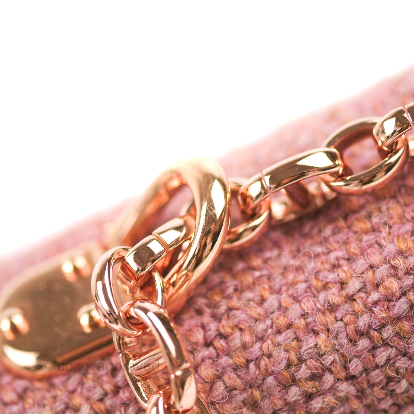 Dior Small Caro Bag Dark Pink Violine Canvas Rose Gold