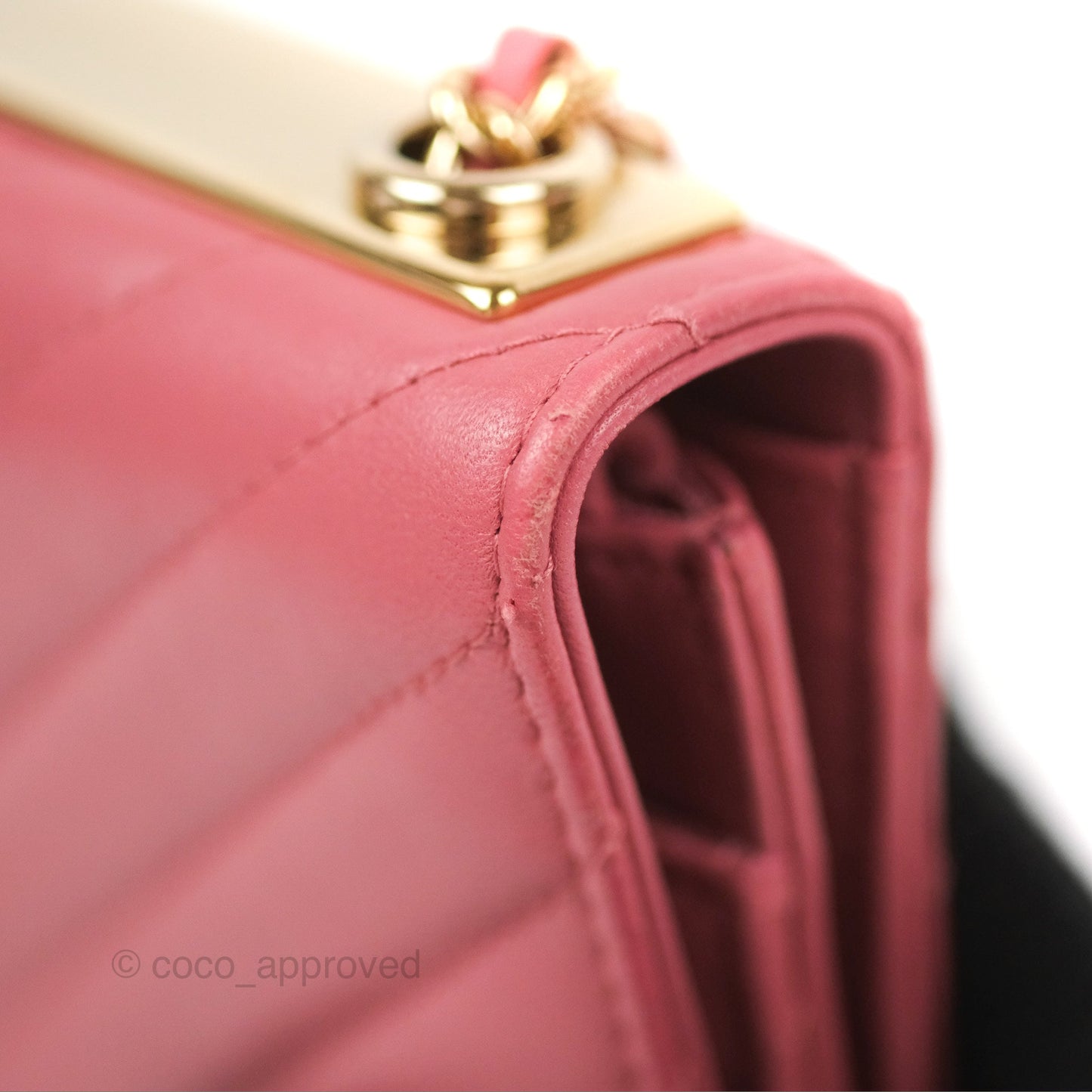 Chanel Trendy CC WOC Chevron Pink Lambskin Gold Hardware