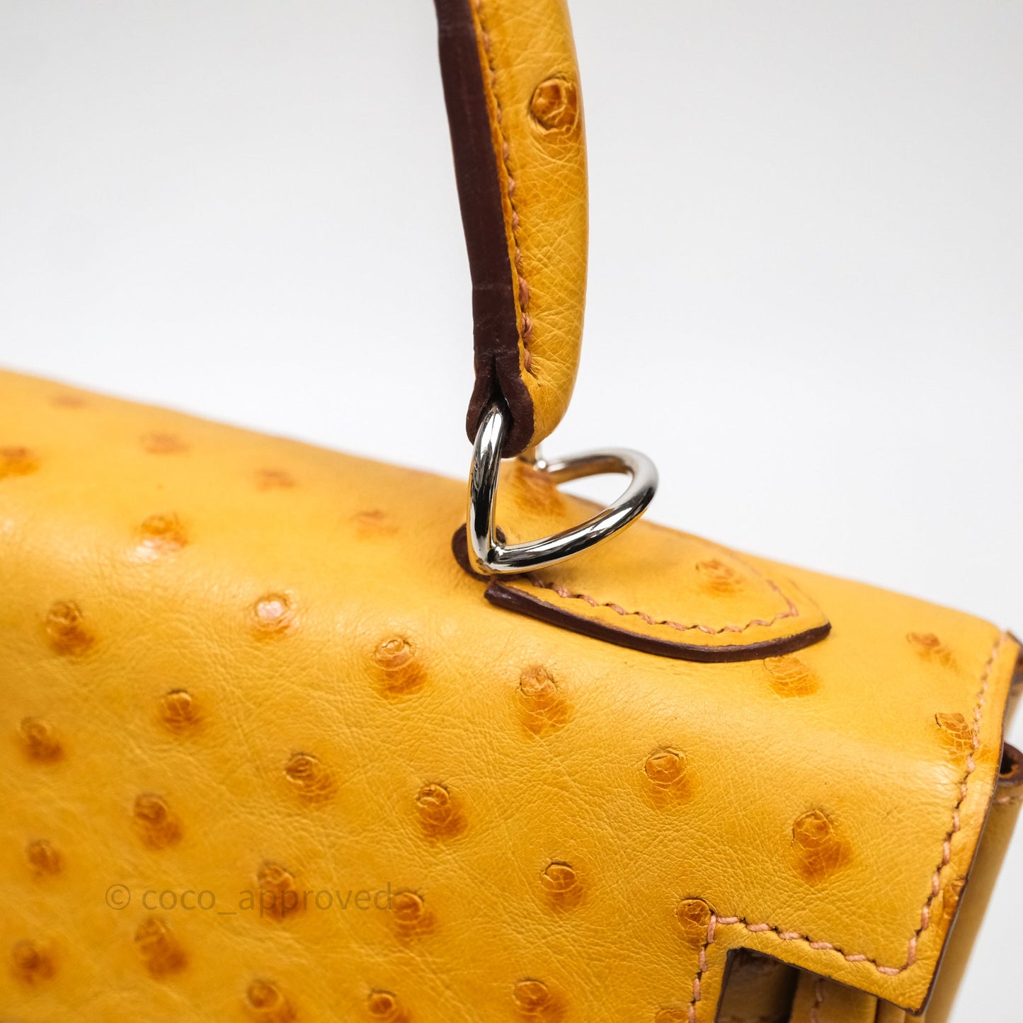 Hermès Kelly 25 Sable Ostrich Palladium Hardware