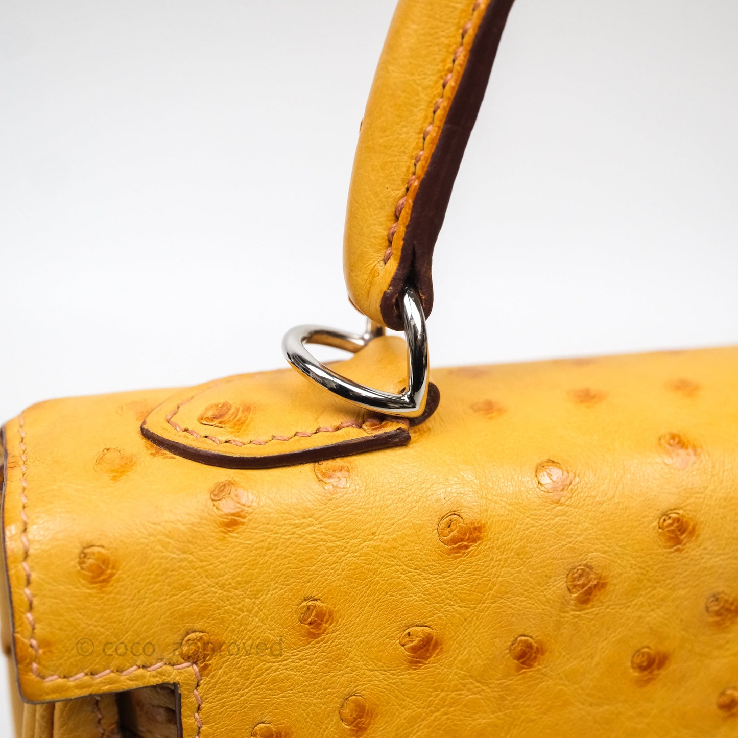 Hermès Kelly 25 Sable Ostrich Palladium Hardware