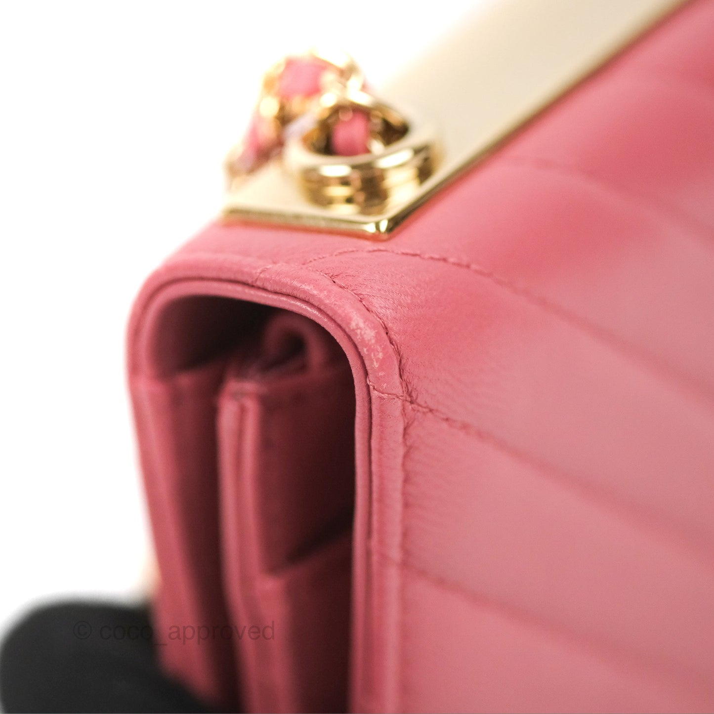Chanel Trendy CC WOC Chevron Pink Lambskin Gold Hardware