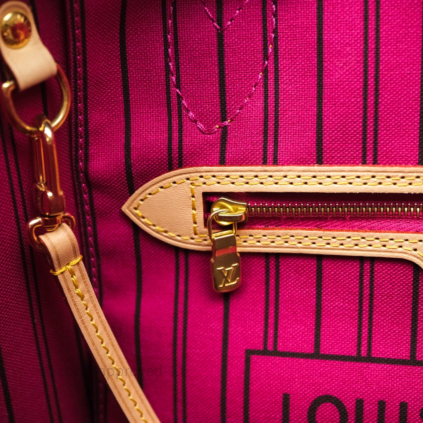 Louis Vuitton Neverfull PM Tote Bag Monogram Canvas Fuchsia