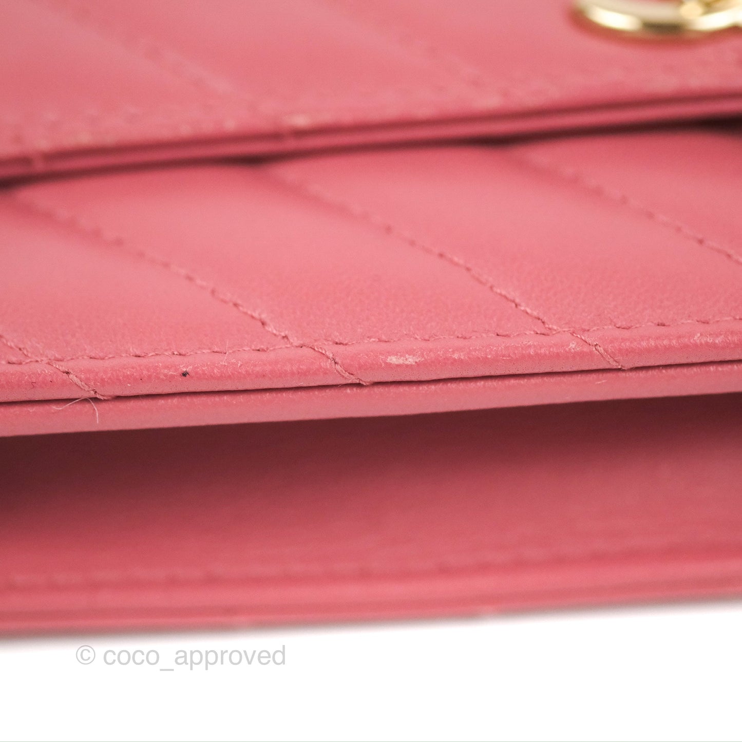 Chanel Trendy CC WOC Chevron Pink Lambskin Gold Hardware