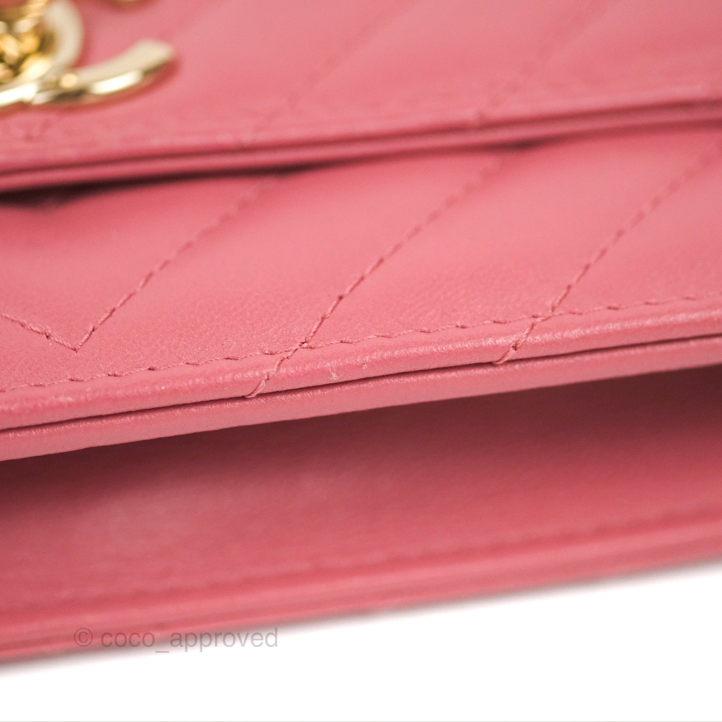 Chanel Trendy CC WOC Chevron Pink Lambskin Gold Hardware