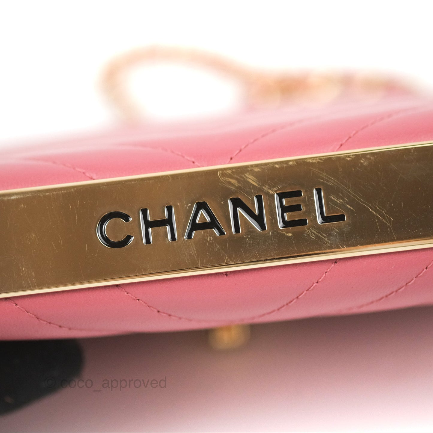 Chanel Trendy CC WOC Chevron Pink Lambskin Gold Hardware