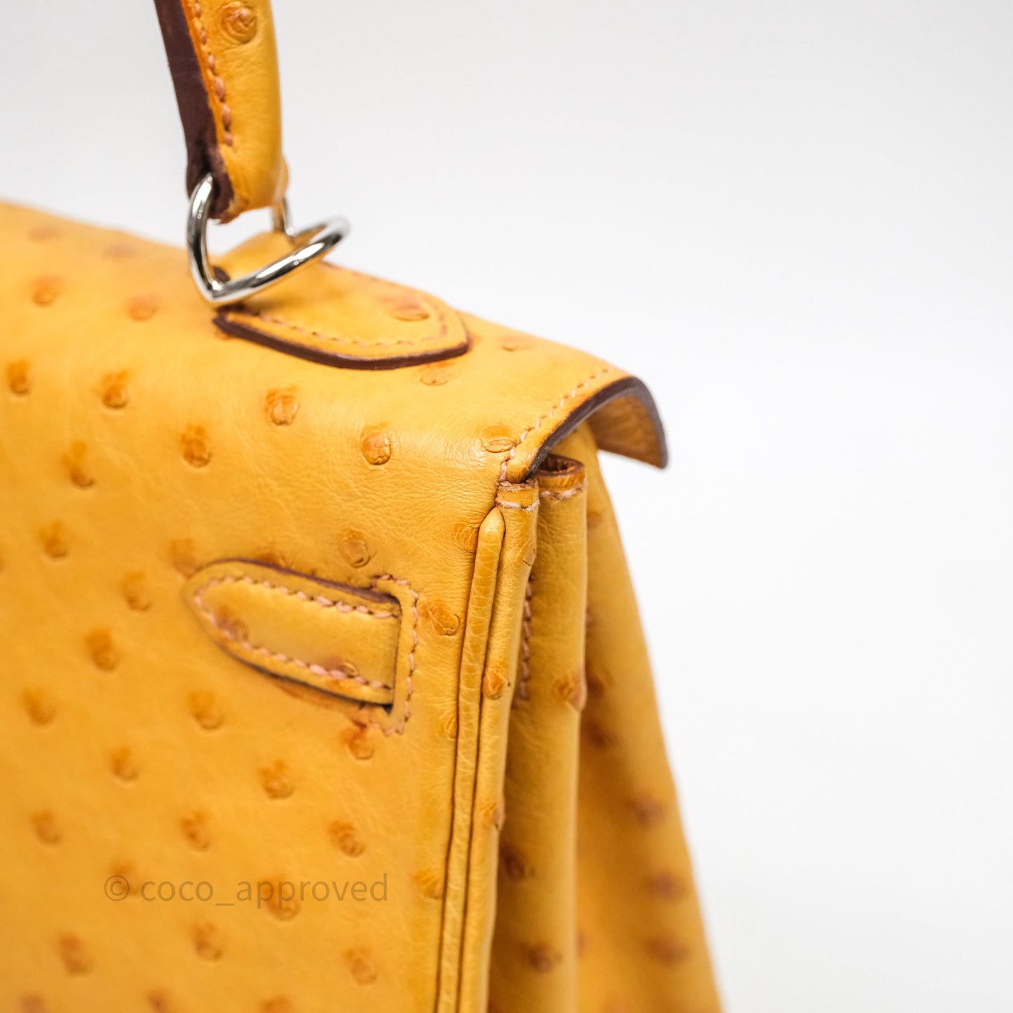 Hermès Kelly 25 Sable Ostrich Palladium Hardware
