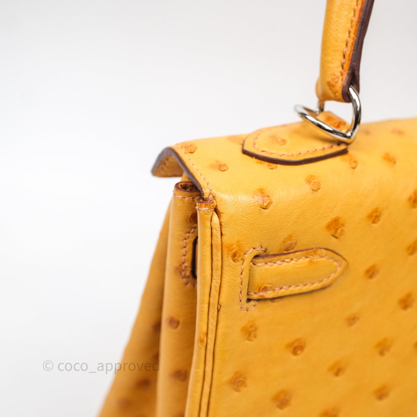 Hermès Kelly 25 Sable Ostrich Palladium Hardware