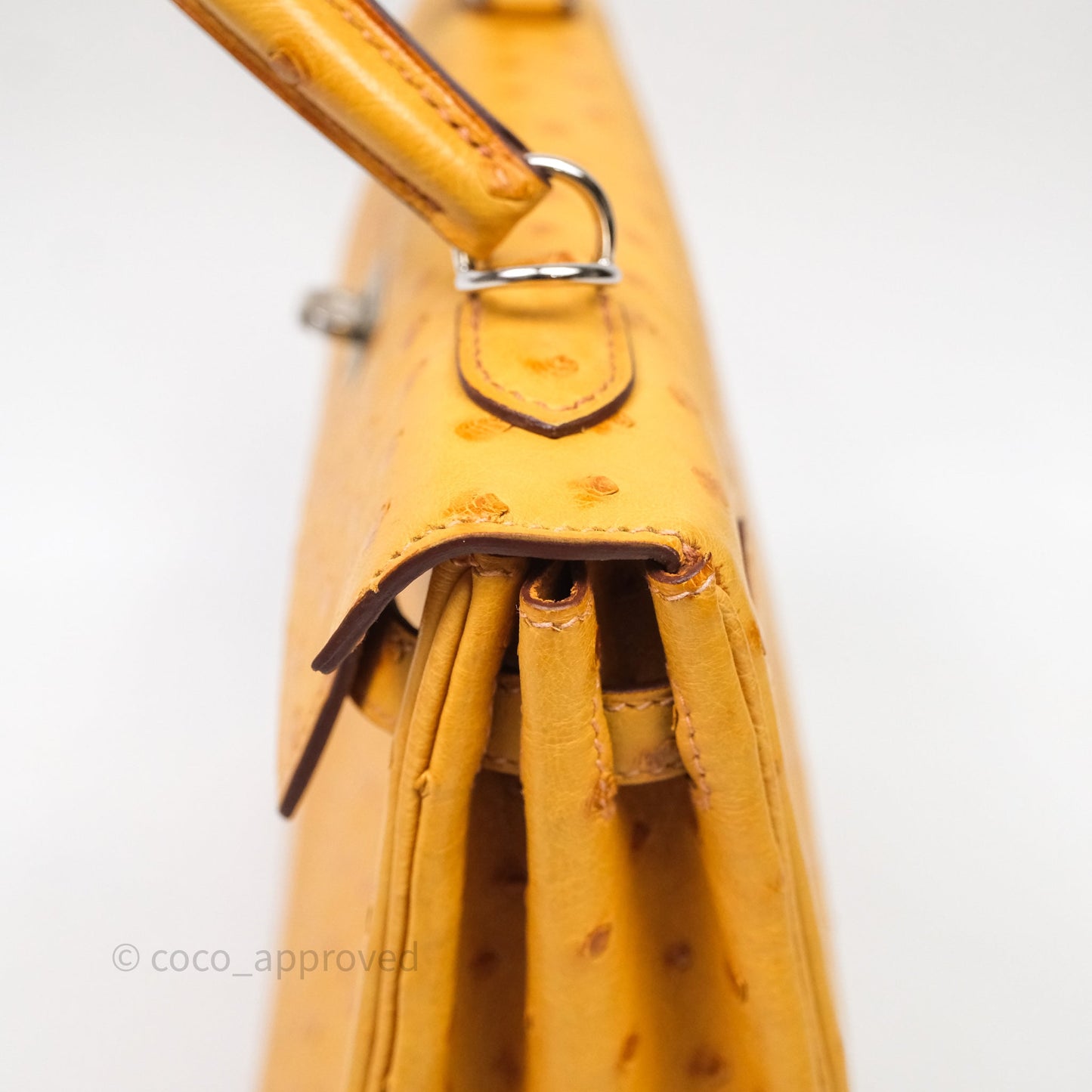 Hermès Kelly 25 Sable Ostrich Palladium Hardware
