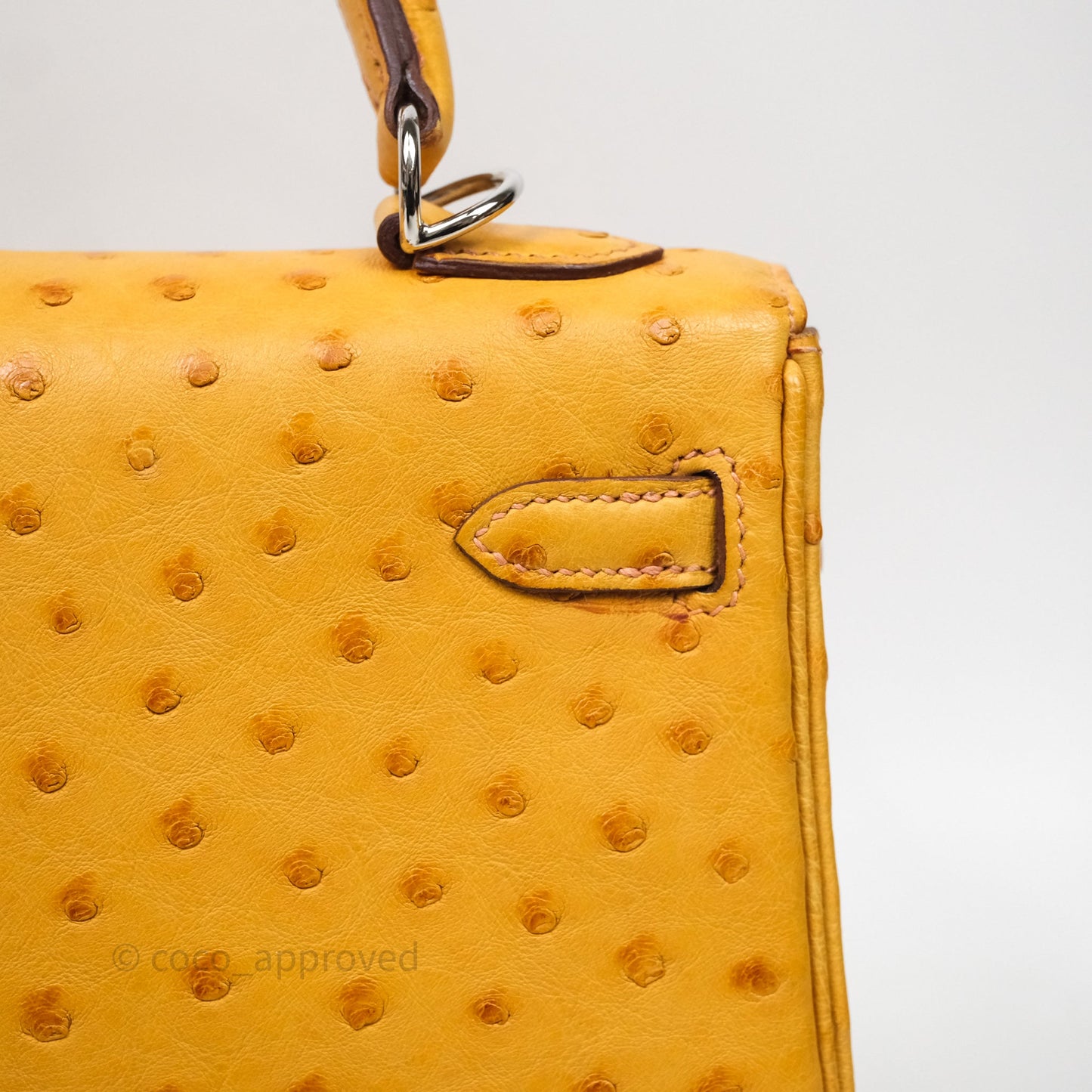 Hermès Kelly 25 Sable Ostrich Palladium Hardware