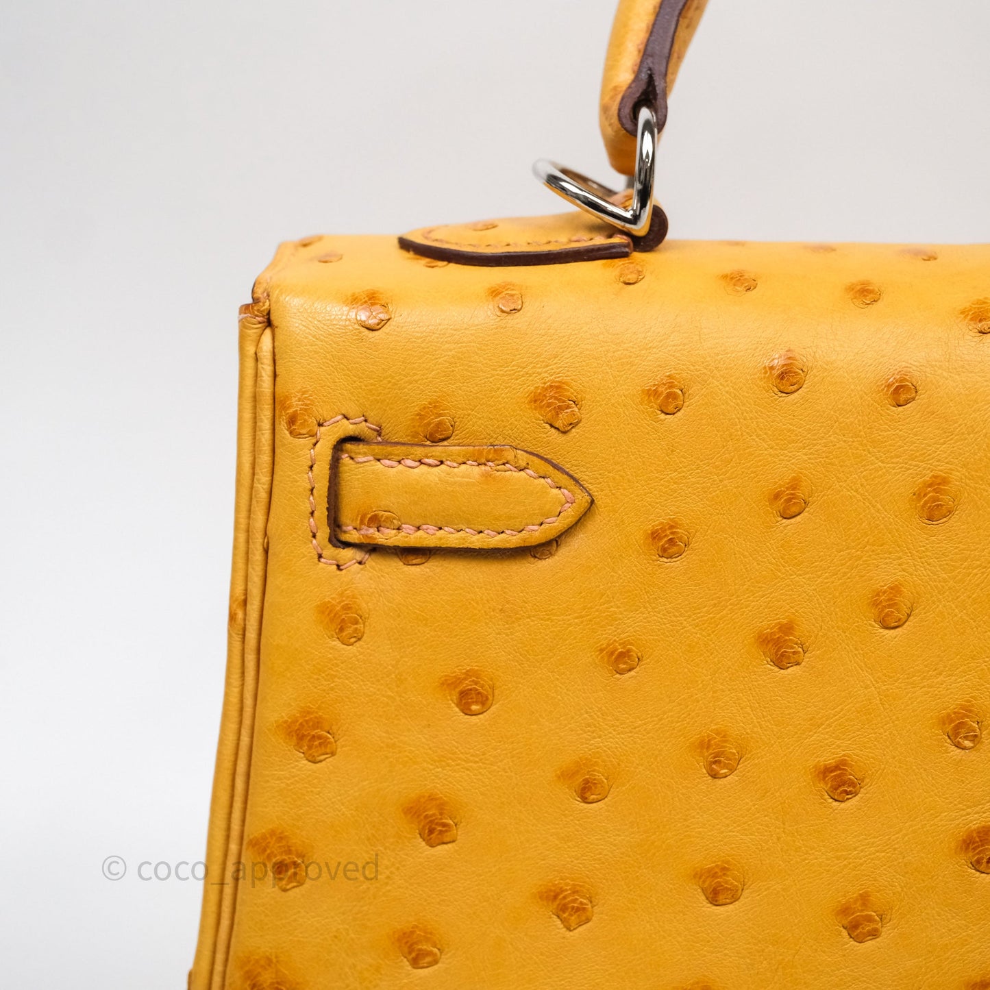 Hermès Kelly 25 Sable Ostrich Palladium Hardware