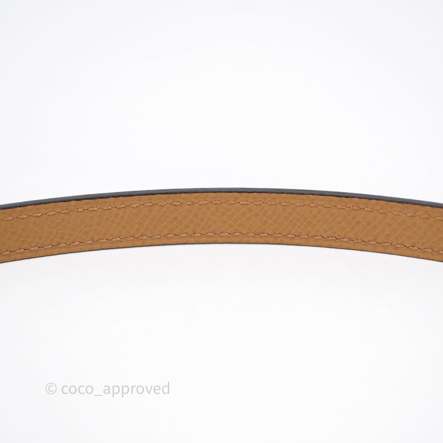 Hermès H Constance Mini Belt Buckle & Reversible Blue Jean Swift / Biscuit Epsom Rose Gold Hardware