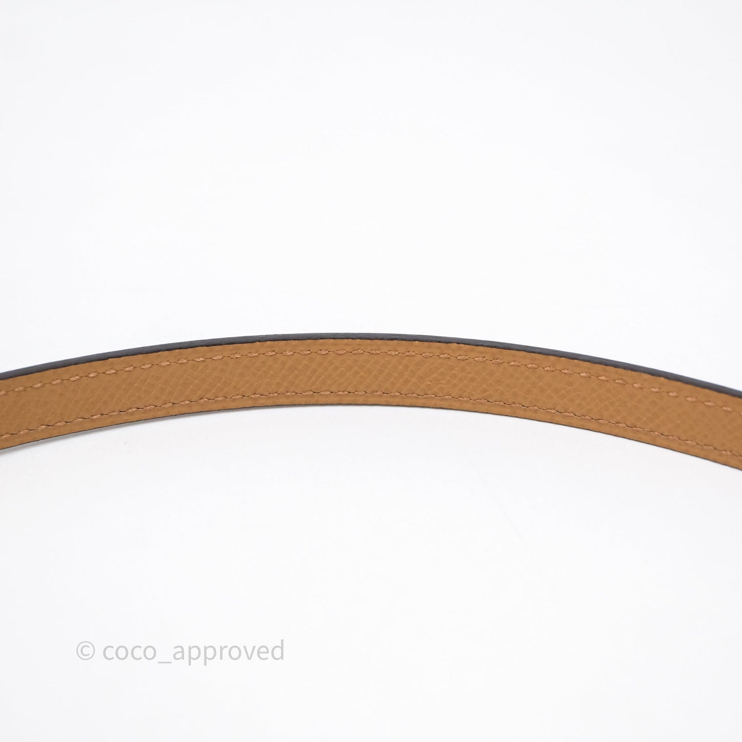 Hermès H Constance Mini Belt Buckle & Reversible Blue Jean Swift / Biscuit Epsom Rose Gold Hardware