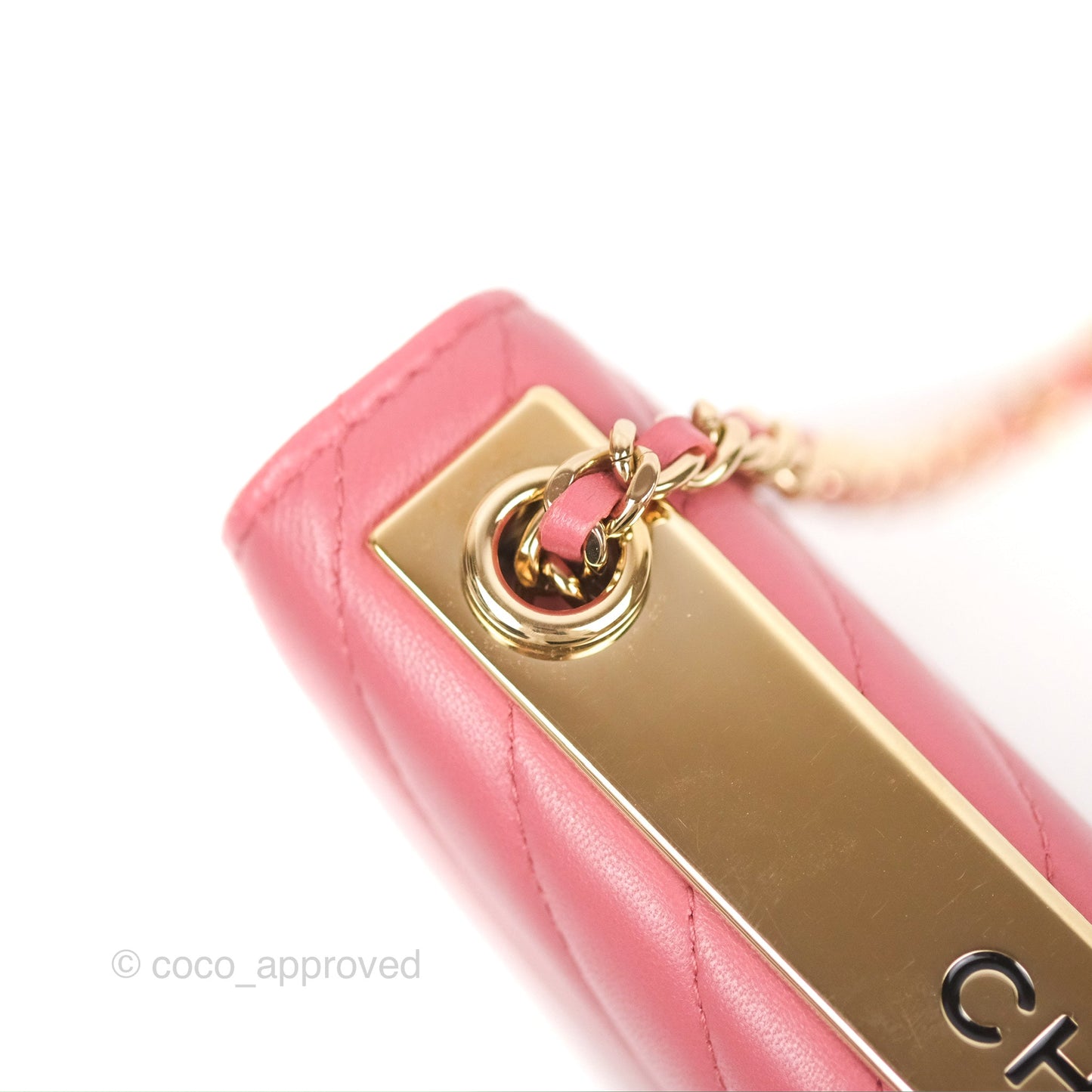Chanel Trendy CC WOC Chevron Pink Lambskin Gold Hardware