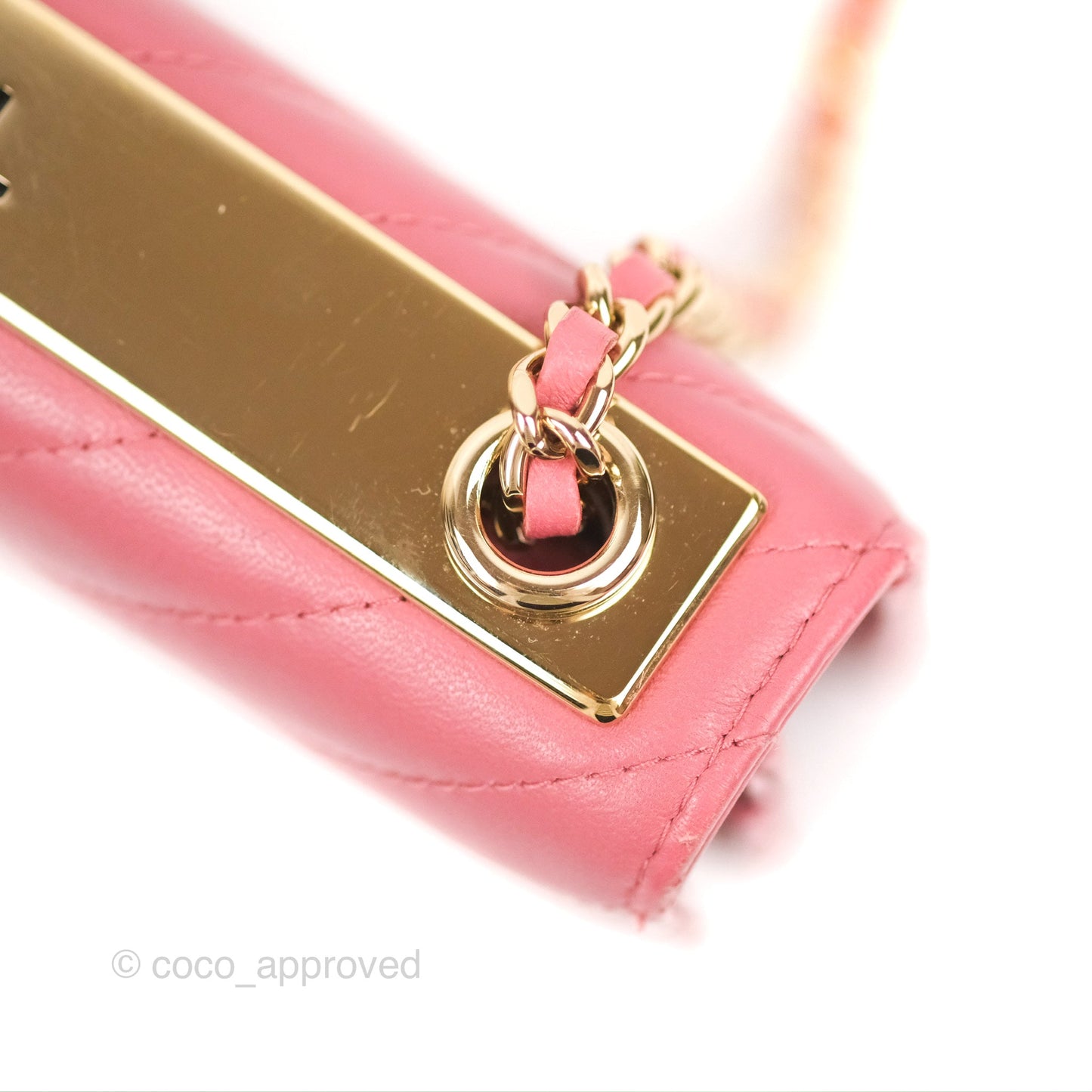 Chanel Trendy CC WOC Chevron Pink Lambskin Gold Hardware