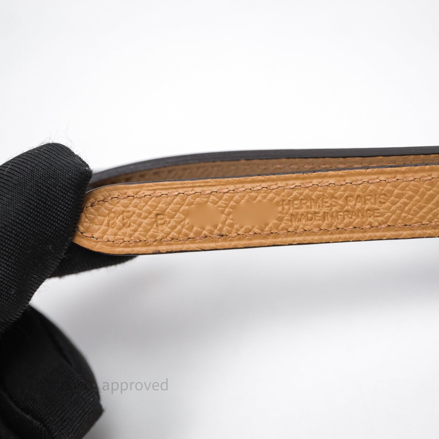 Hermès H Constance Mini Belt Buckle & Reversible Blue Jean Swift / Biscuit Epsom Rose Gold Hardware