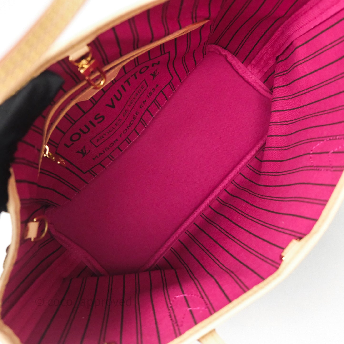 Louis Vuitton Neverfull PM Tote Bag Monogram Canvas Fuchsia
