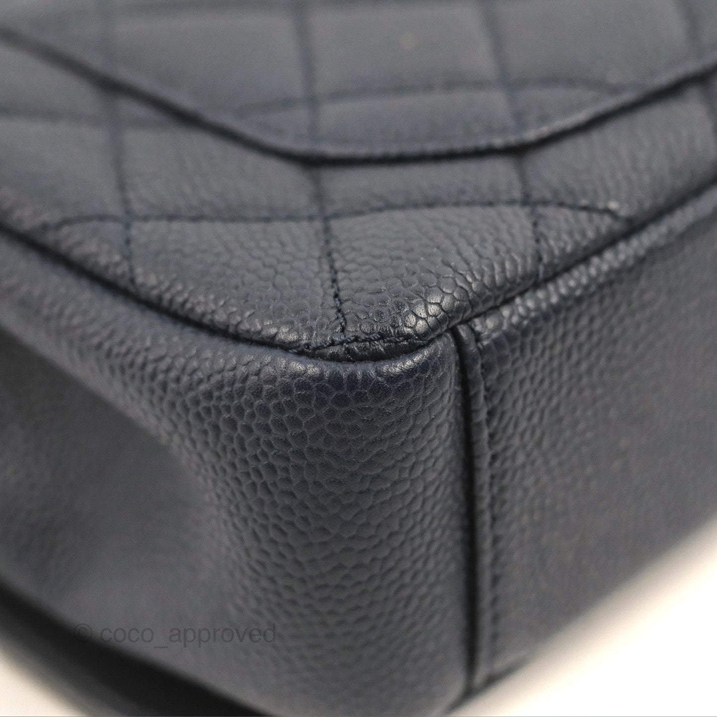 Chanel Quilted Small CC Filigree Flap Navy Black Caviar
