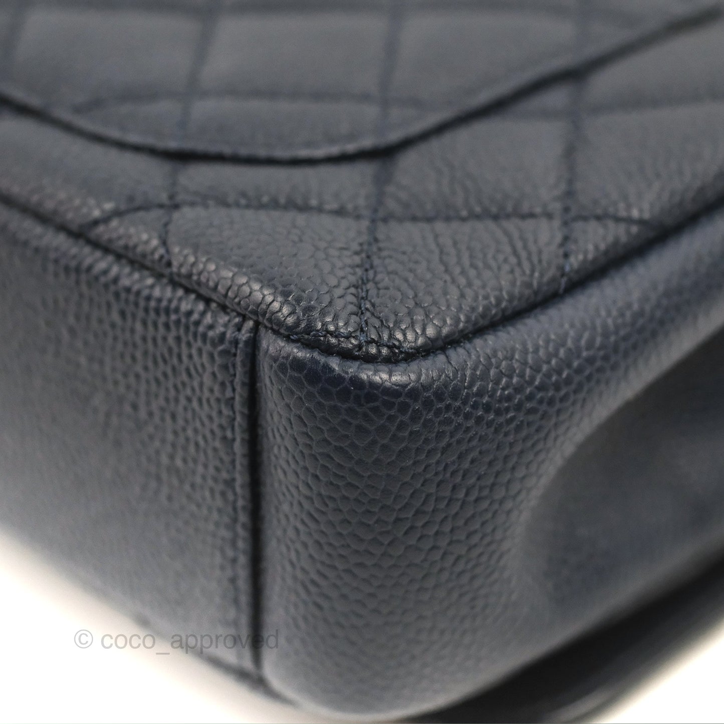 Chanel Quilted Small CC Filigree Flap Navy Black Caviar