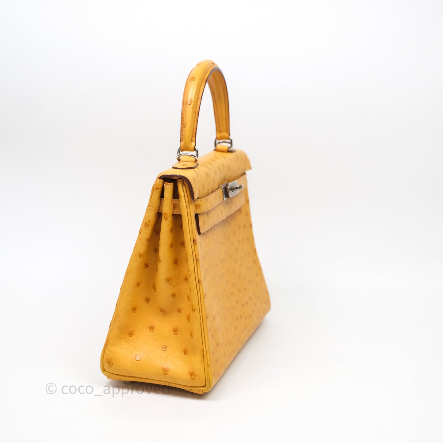 Hermès Kelly 25 Sable Ostrich Palladium Hardware
