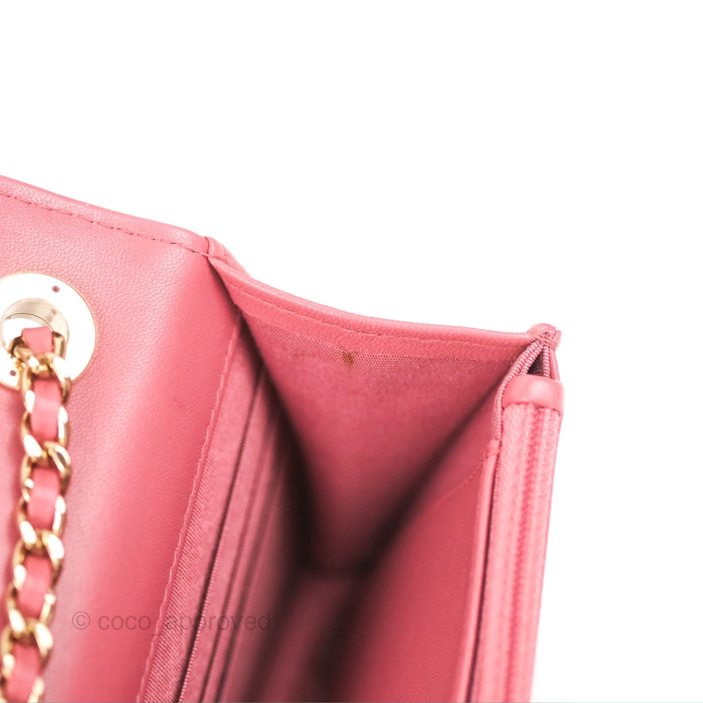 Chanel Trendy CC WOC Chevron Pink Lambskin Gold Hardware