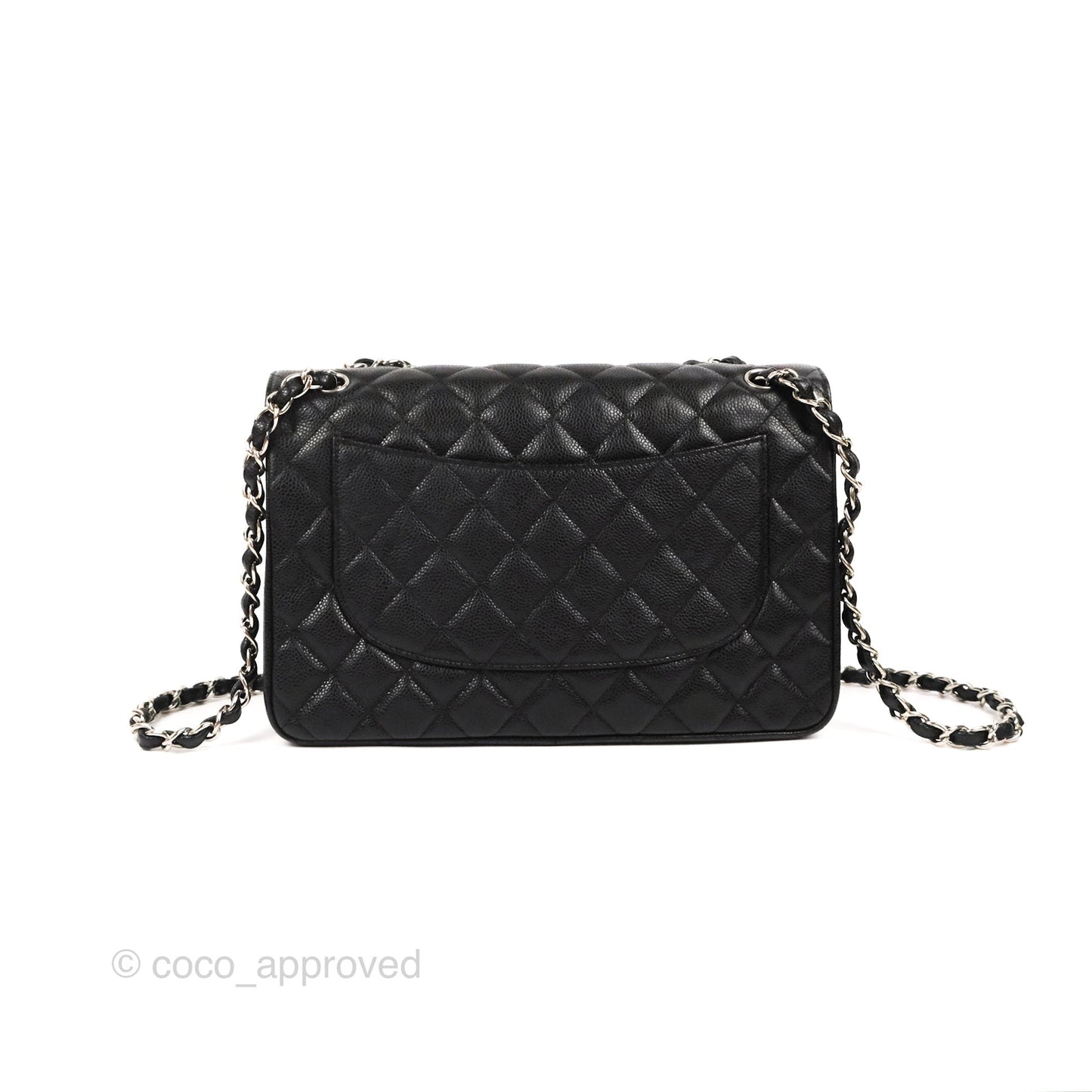 Chanel Jumbo Double Flap Black Caviar Silver Hardware⁣⁣