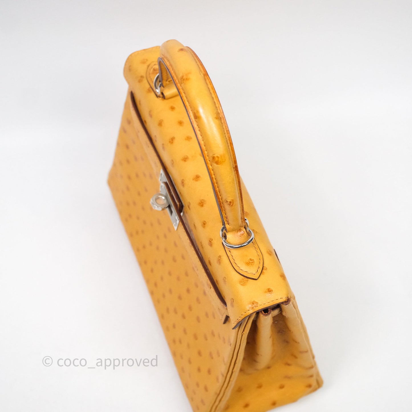 Hermès Kelly 25 Sable Ostrich Palladium Hardware