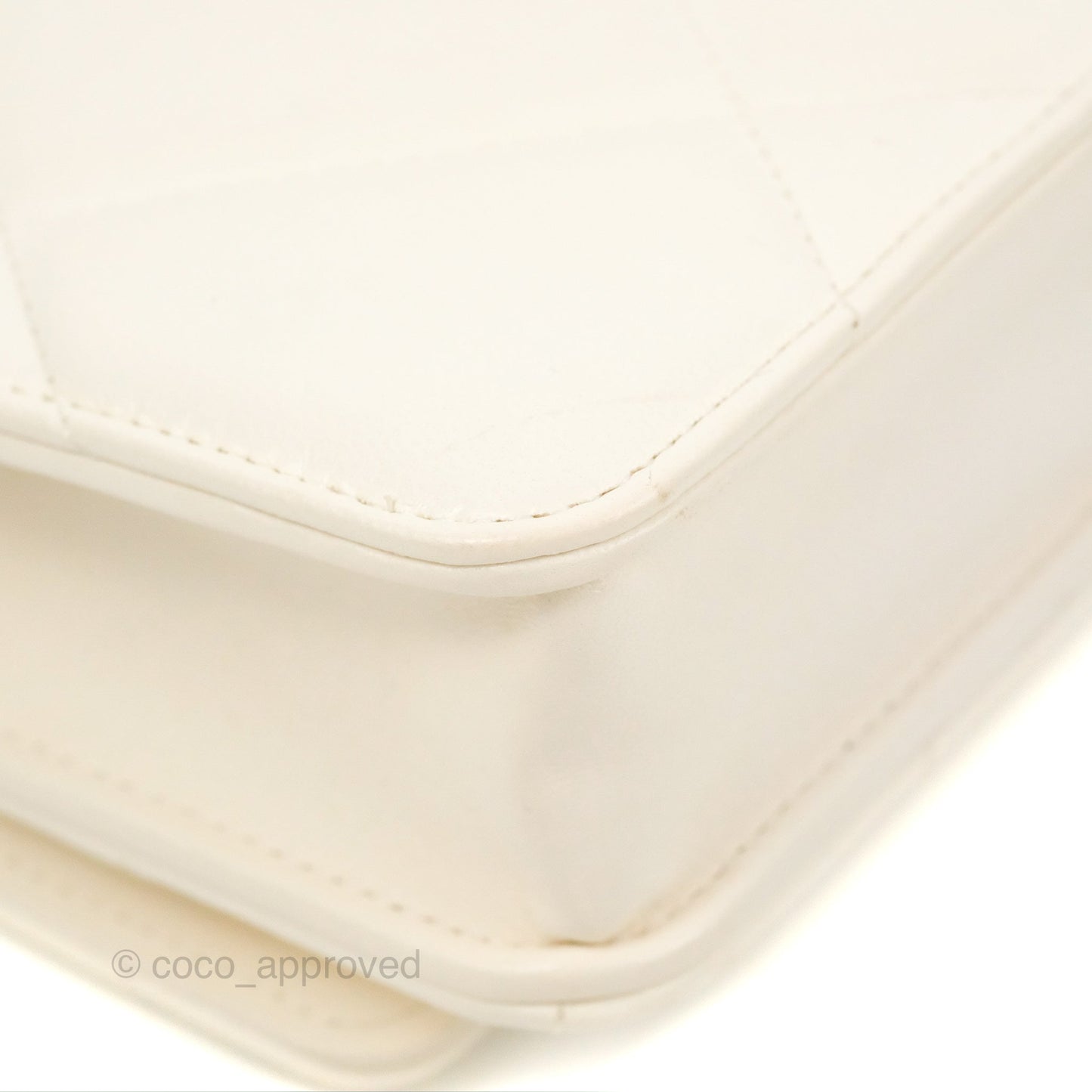 Chanel 19 Wallet on Chain WOC White Mixed Hardware