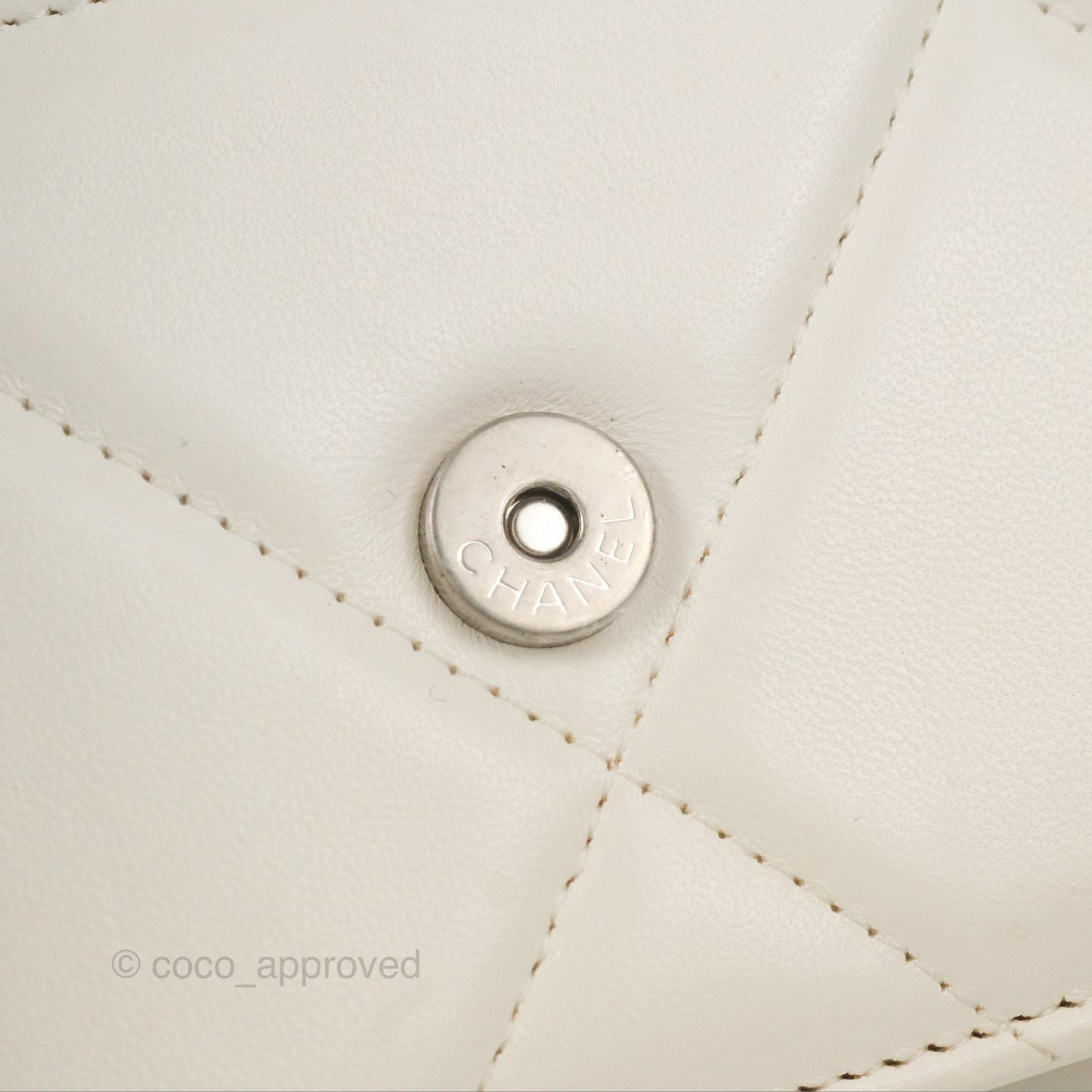 Chanel 19 Wallet on Chain WOC White Mixed Hardware