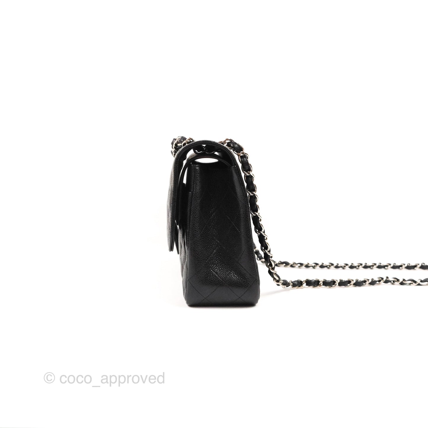 Chanel Jumbo Double Flap Black Caviar Silver Hardware⁣⁣