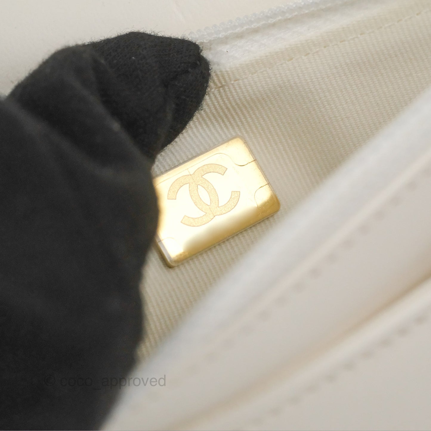 Chanel 19 Wallet on Chain WOC White Mixed Hardware