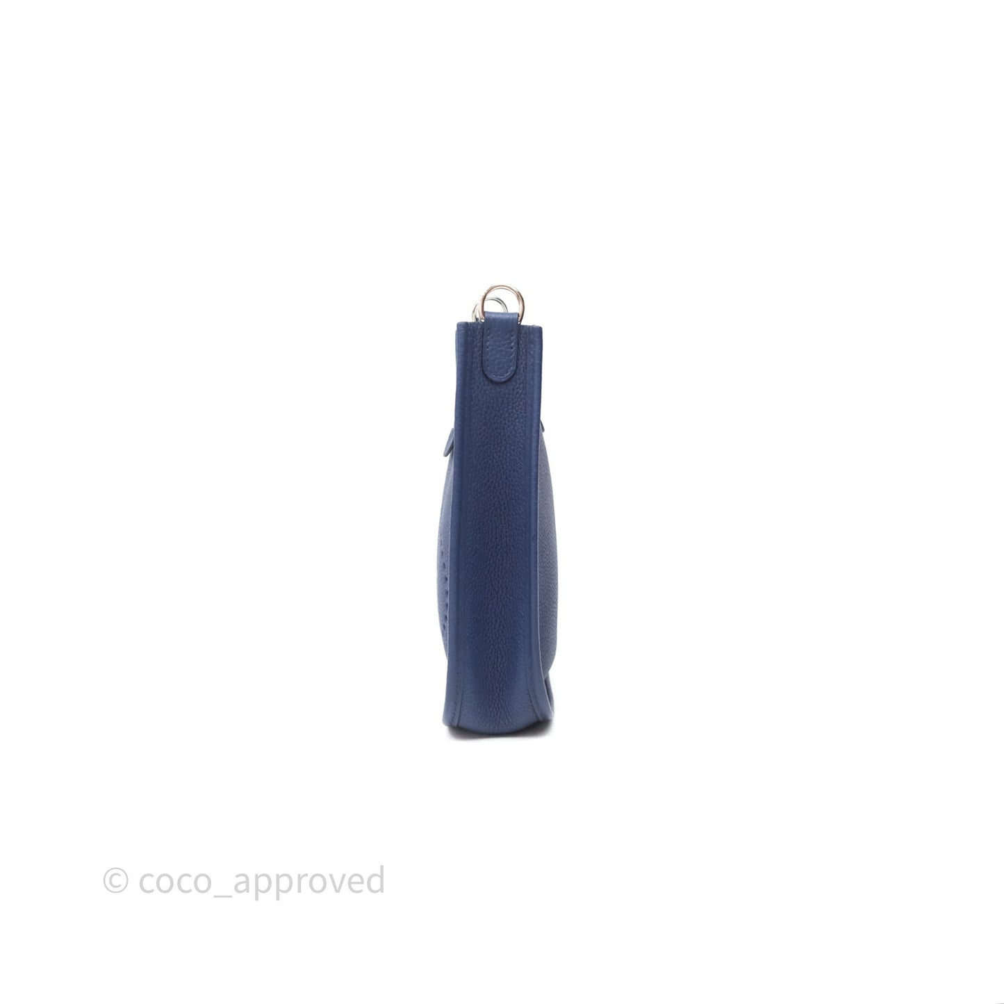 Hermès Mini Evelyne 16 Bleu Saphir 73 Taurillon Maurice Palladium Hardware