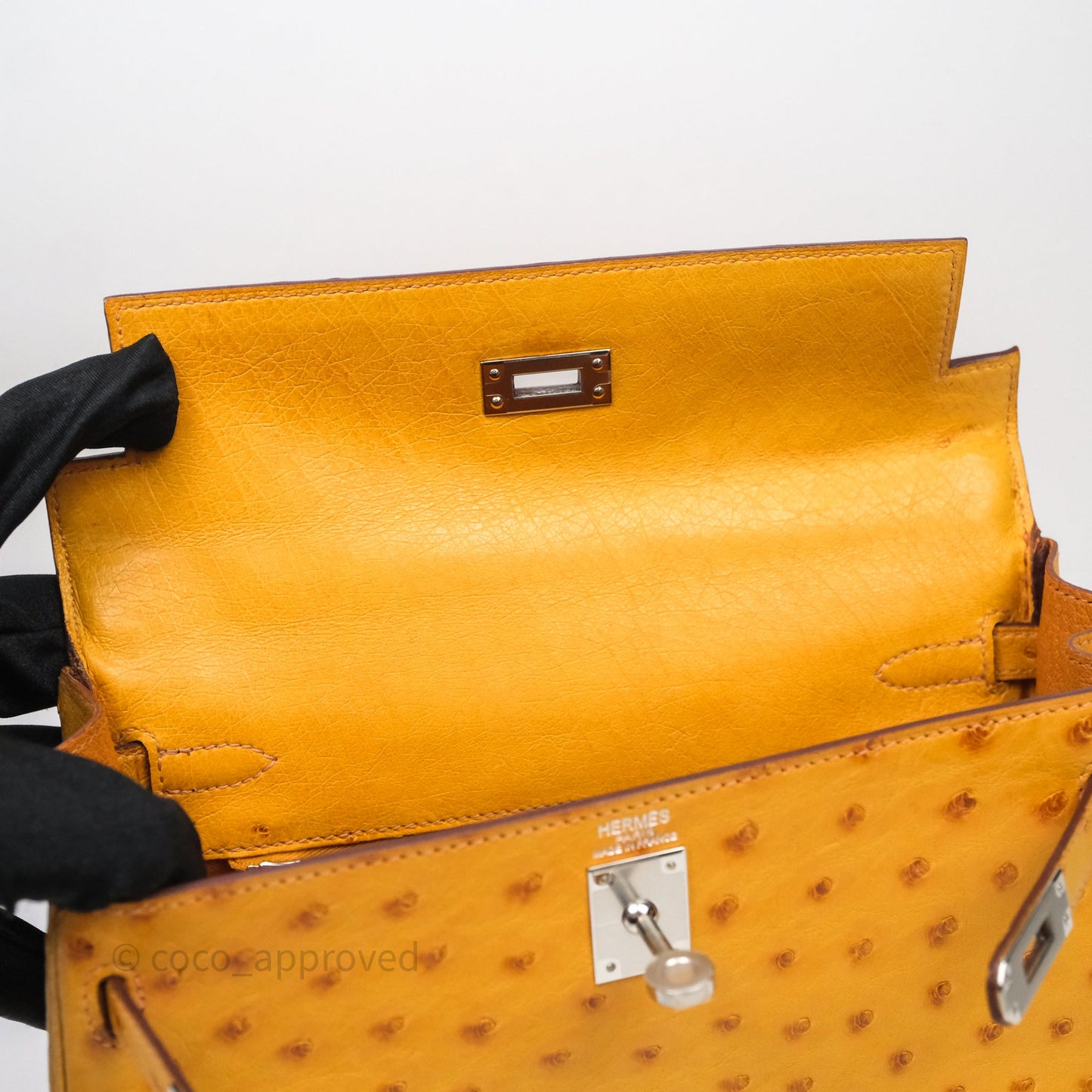Hermès Kelly 25 Sable Ostrich Palladium Hardware