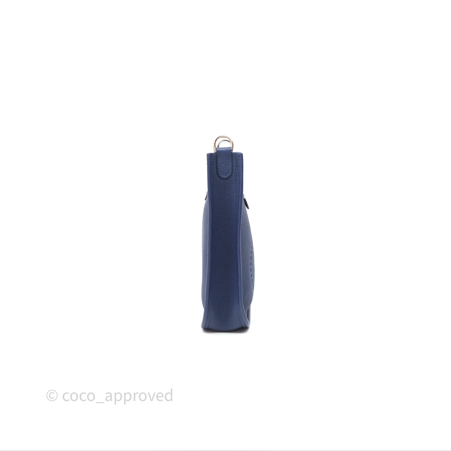 Hermès Mini Evelyne 16 Bleu Saphir 73 Taurillon Maurice Palladium Hardware