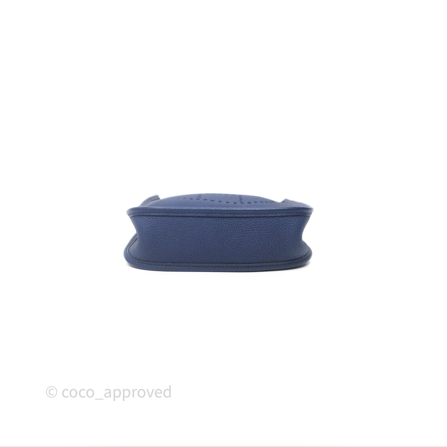 Hermès Mini Evelyne 16 Bleu Saphir 73 Taurillon Maurice Palladium Hardware
