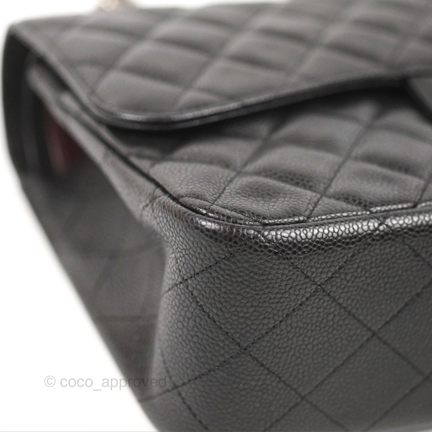 Chanel Jumbo Double Flap Black Caviar Silver Hardware⁣⁣