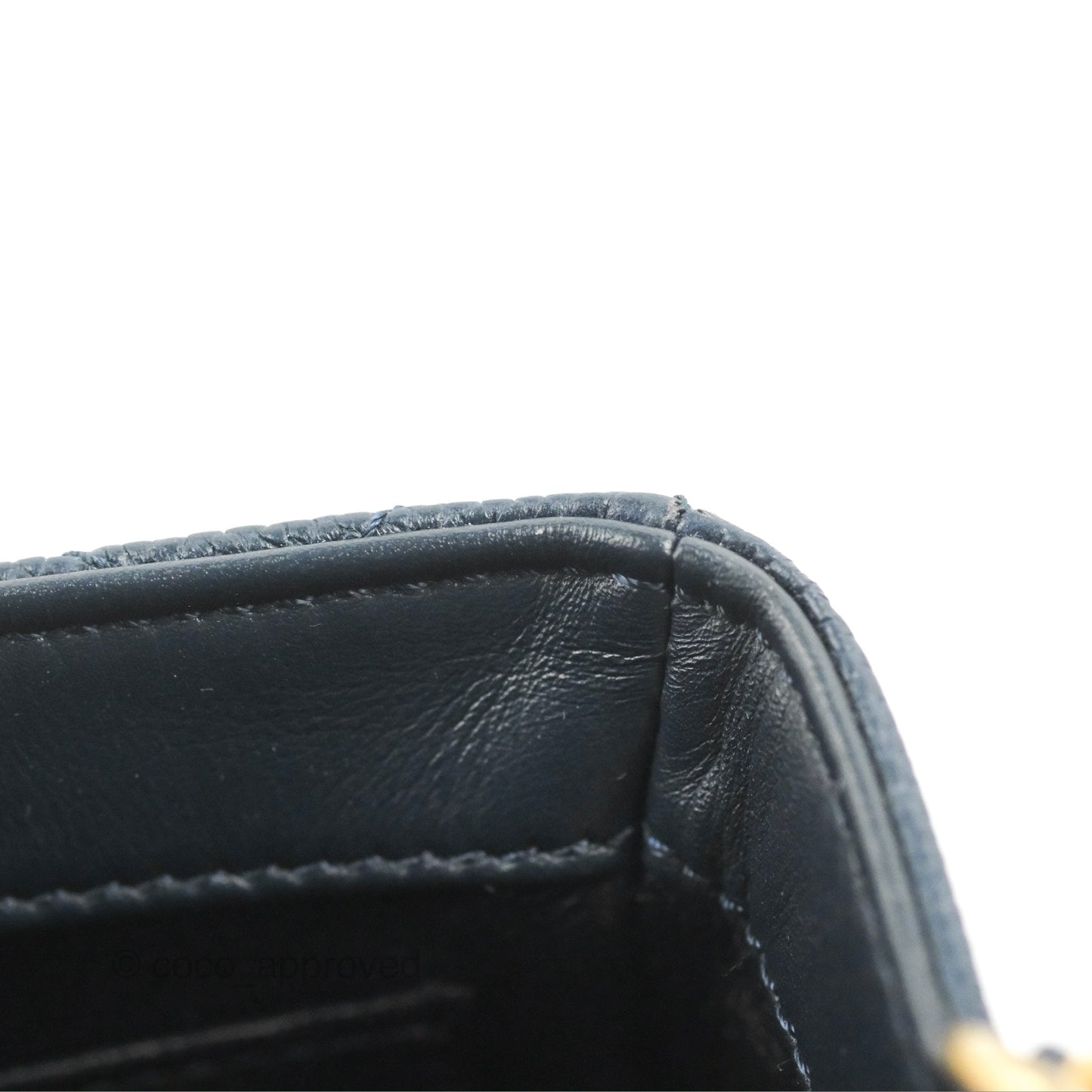 Chanel Quilted Small CC Filigree Flap Navy Black Caviar