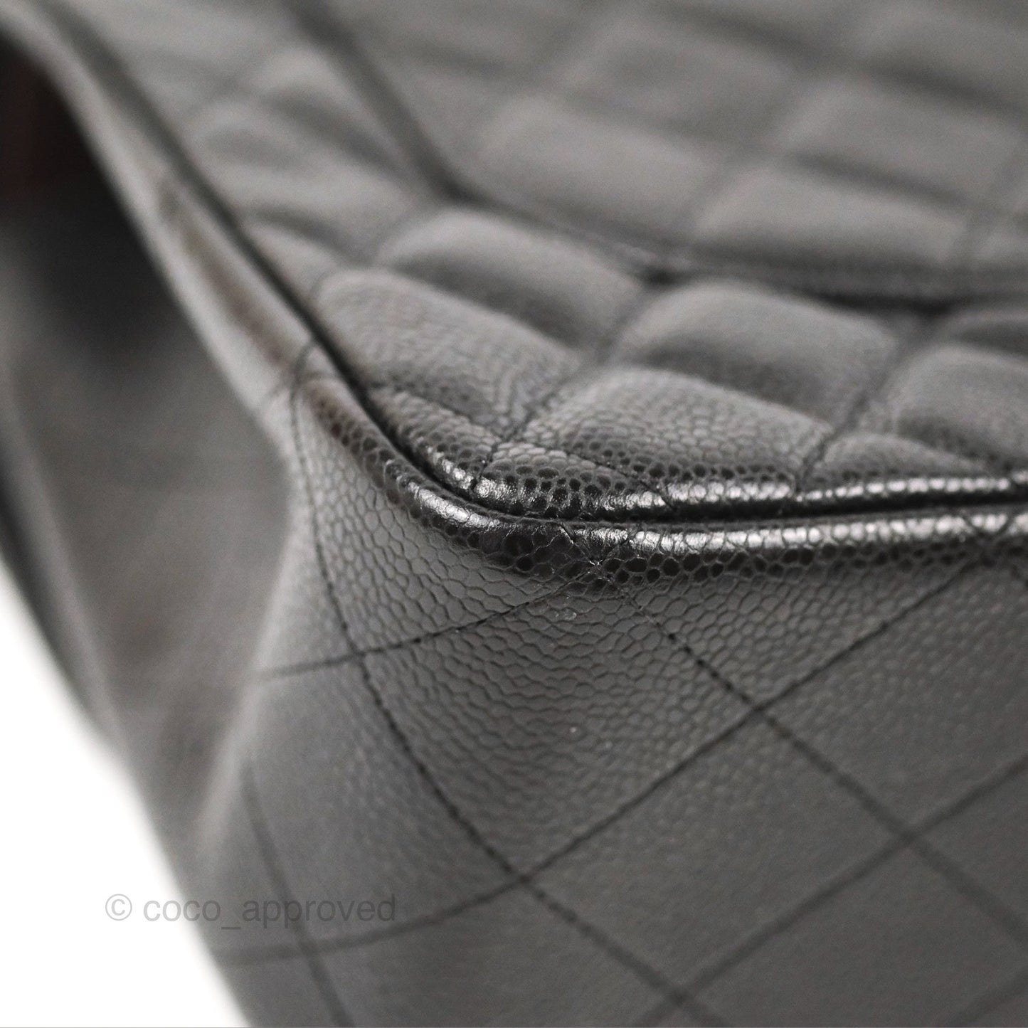 Chanel Jumbo Double Flap Black Caviar Silver Hardware⁣⁣
