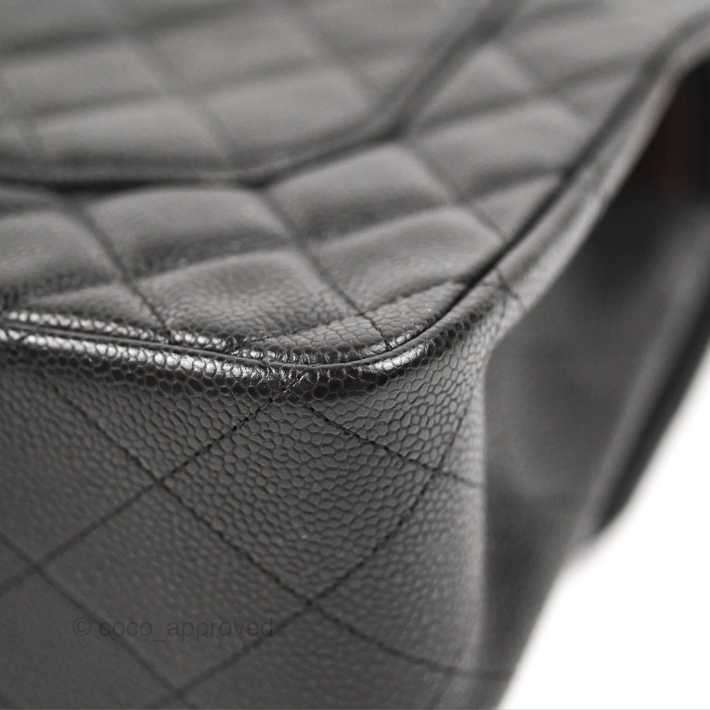 Chanel Jumbo Double Flap Black Caviar Silver Hardware⁣⁣