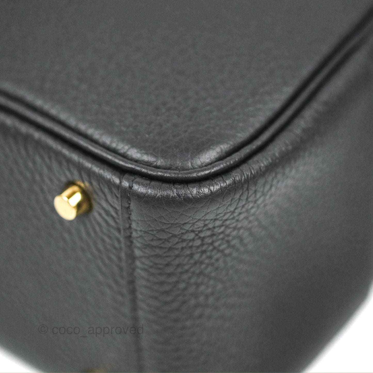 Hermès Mini Lindy 20 Black Clemence Gold Hardware