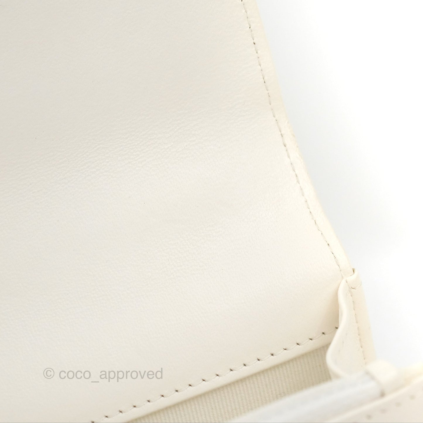 Chanel 19 Wallet on Chain WOC White Mixed Hardware