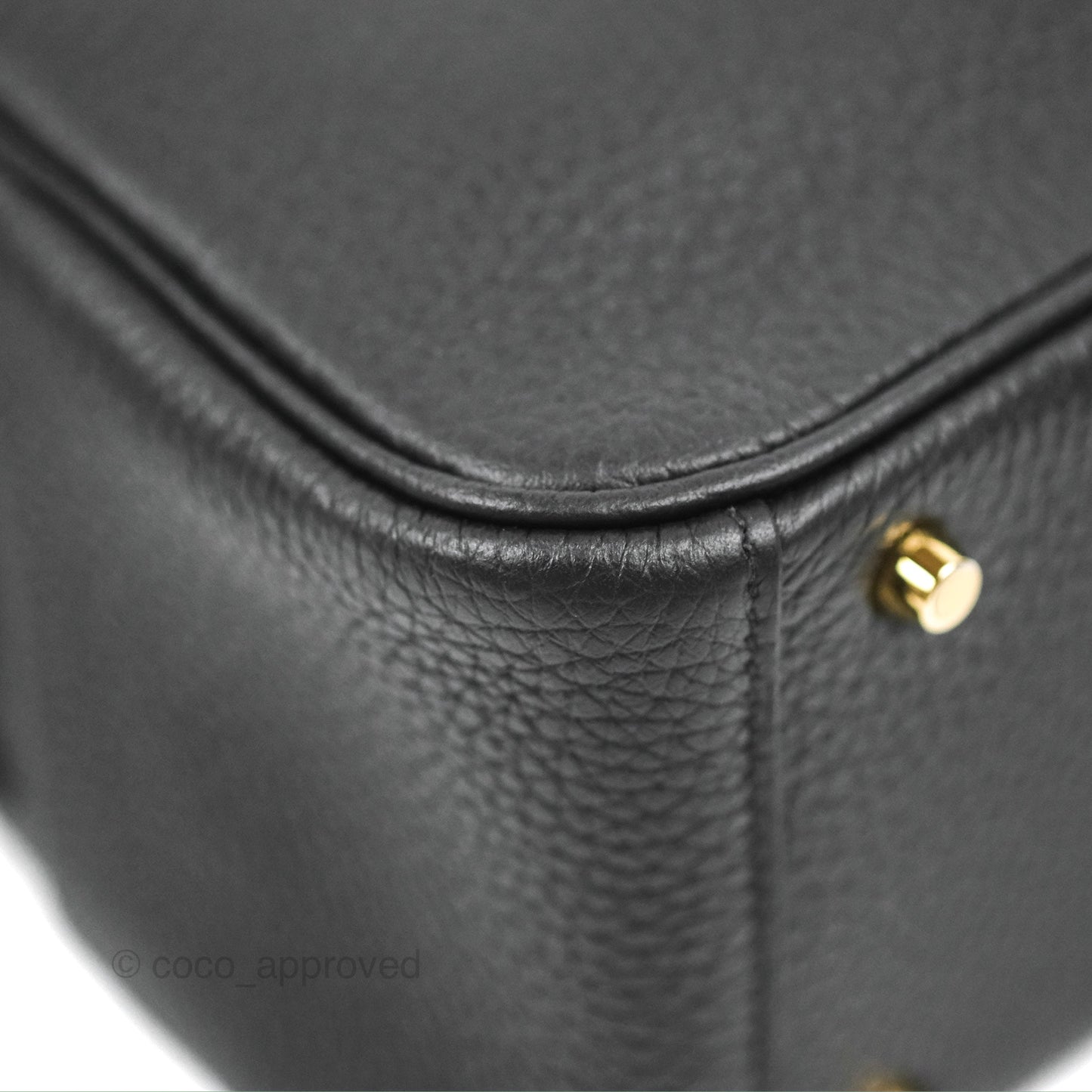 Hermès Mini Lindy 20 Black Clemence Gold Hardware