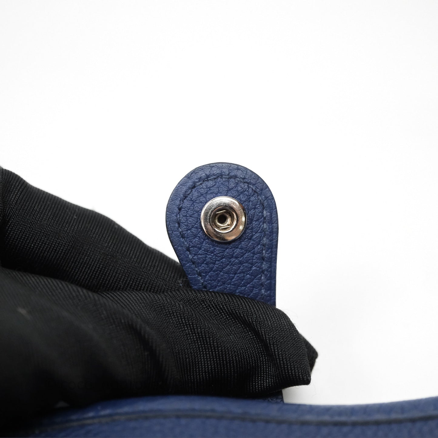 Hermès Mini Evelyne 16 Bleu Saphir 73 Taurillon Maurice Palladium Hardware
