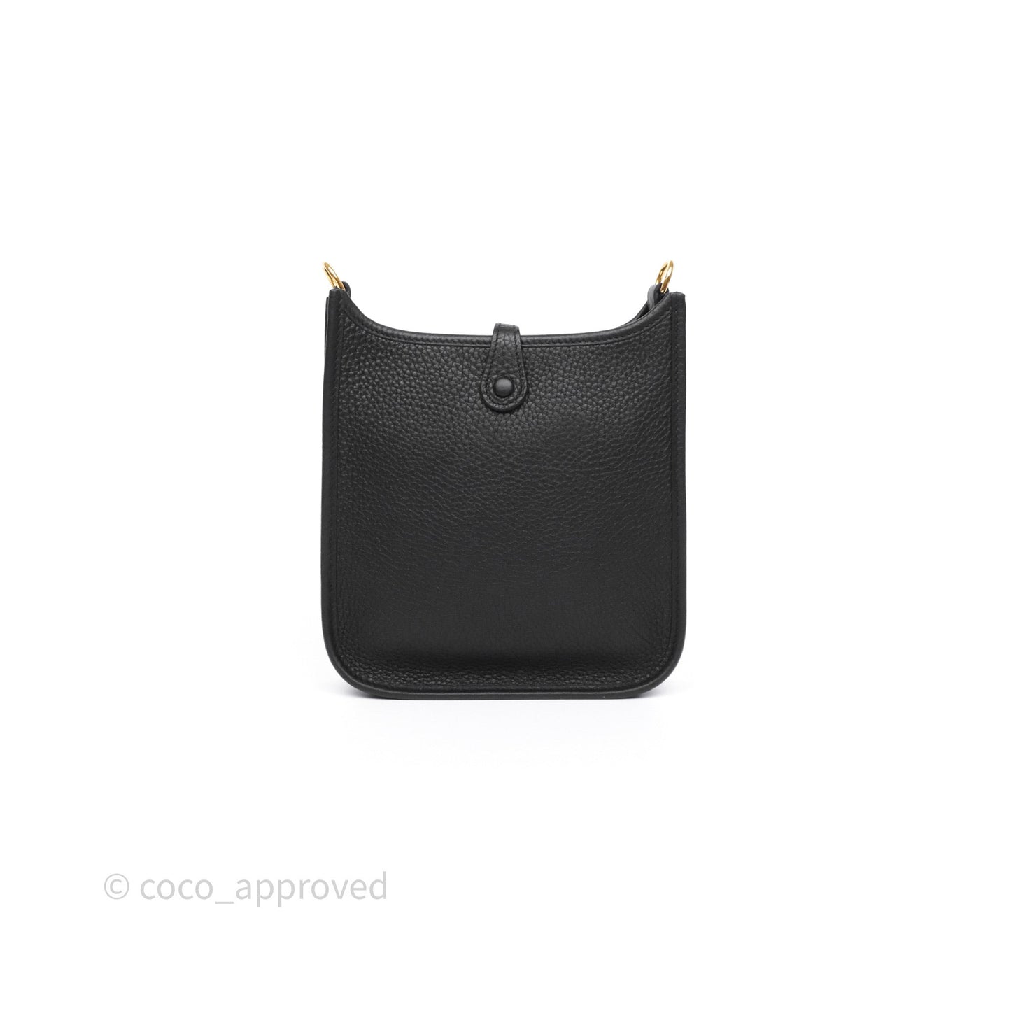 Hermès Mini Evelyne 16 Black Noir 89 Clemence Gold Hardware