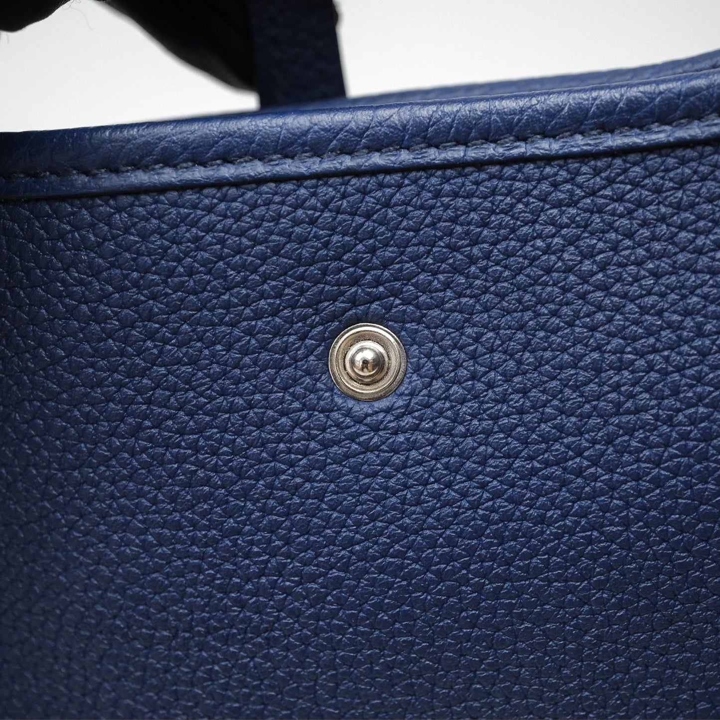 Hermès Mini Evelyne 16 Bleu Saphir 73 Taurillon Maurice Palladium Hardware