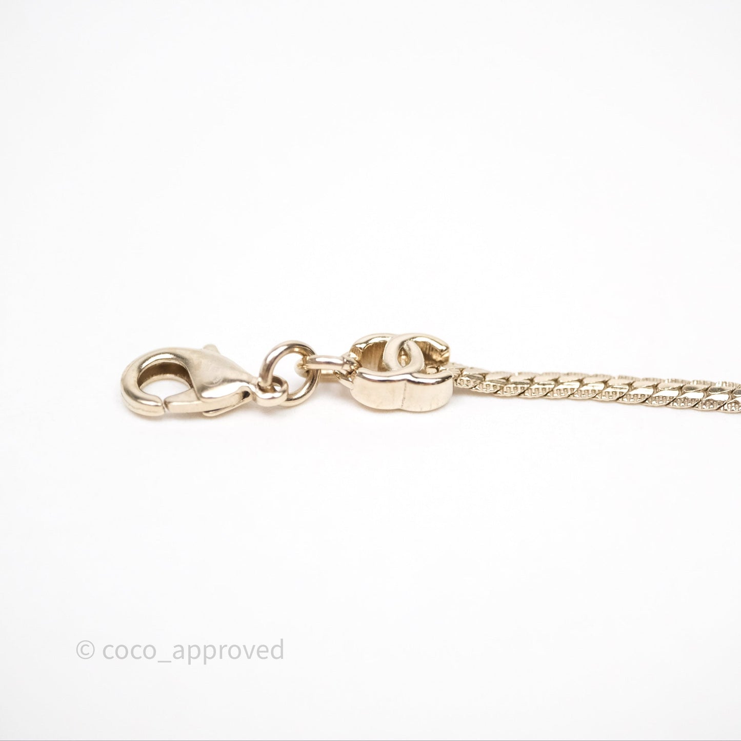 Chanel CC Logo Adjustable Necklace Gold Tone 25V