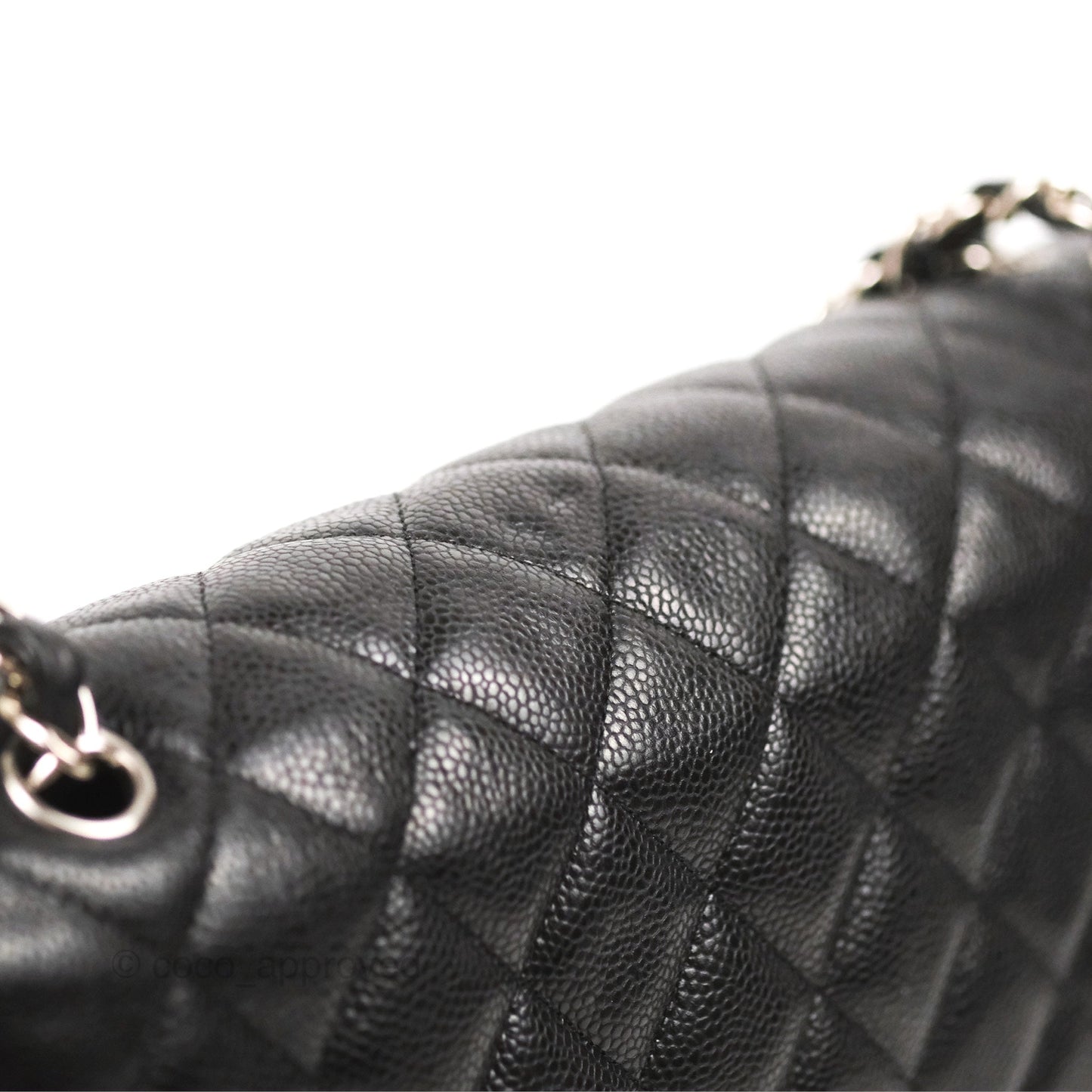 Chanel Jumbo Double Flap Black Caviar Silver Hardware⁣⁣